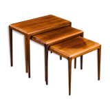 Rosewood Nesting Tables by Johannes Andersen for CFC Silkeborg, 1960s, Set of 3