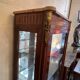 Louis XVI style display case in veneer marquetry, late 19th century
