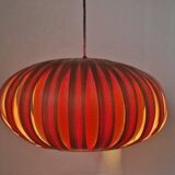 Large Rare Midcentury Veneer Pendant ULUV, 1960s