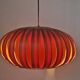 Large Rare Midcentury Veneer Pendant ULUV, 1960s