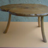 Brutalist coffee table natural wood