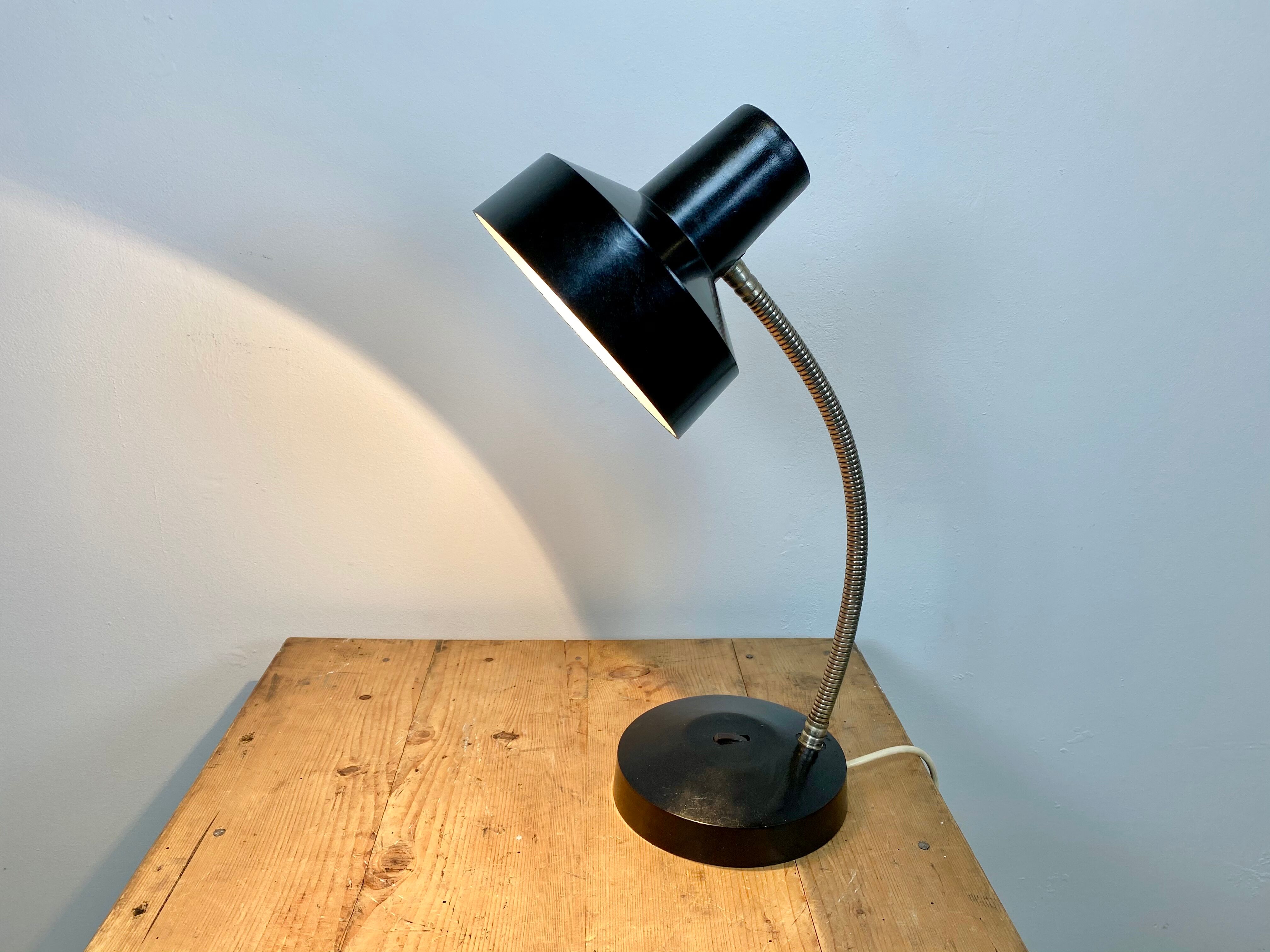 Black bakelite table lamp, 1960s