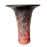 Hadeland Glassverk Blown Glass Vase – Vintage Scandinavian Art From the 20th Century