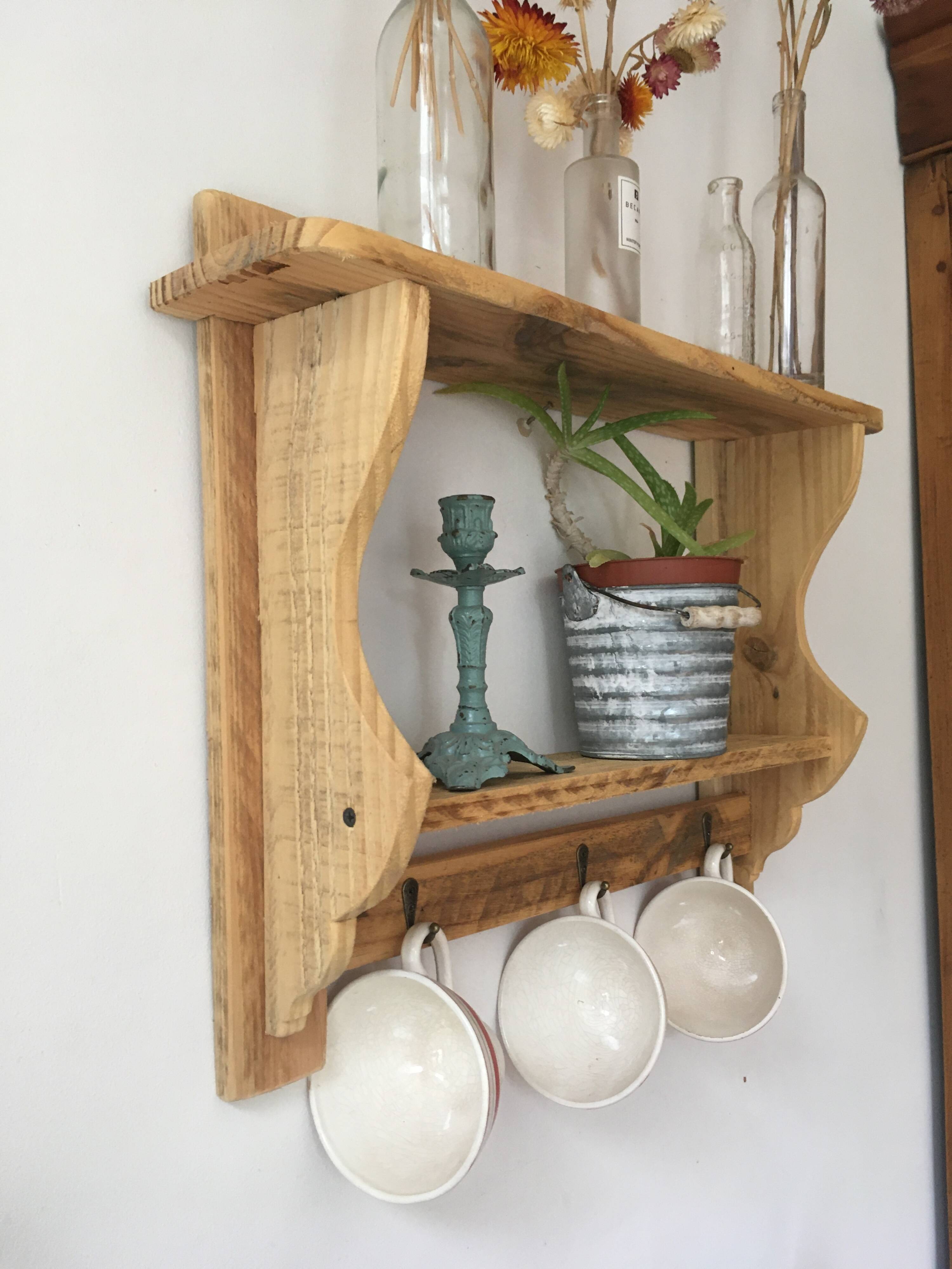 baker's style wall shelf