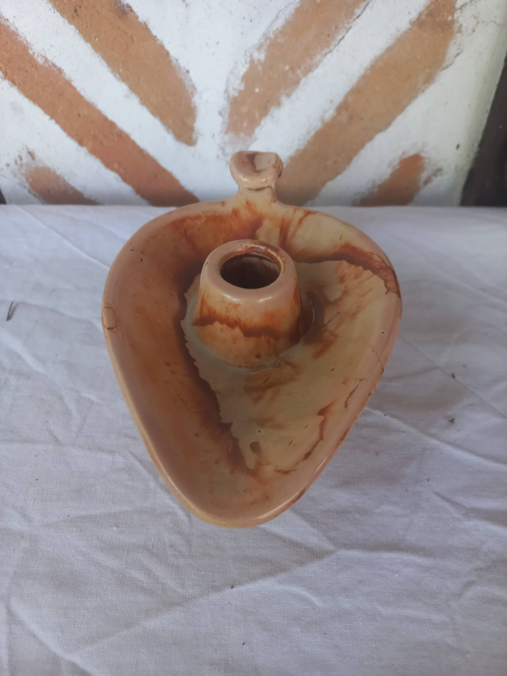 Bougeoir vintage forme lampe Aladin stylisé