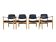 4 Danish design dining chairs from the 60s and 70s, oak, Denmark.