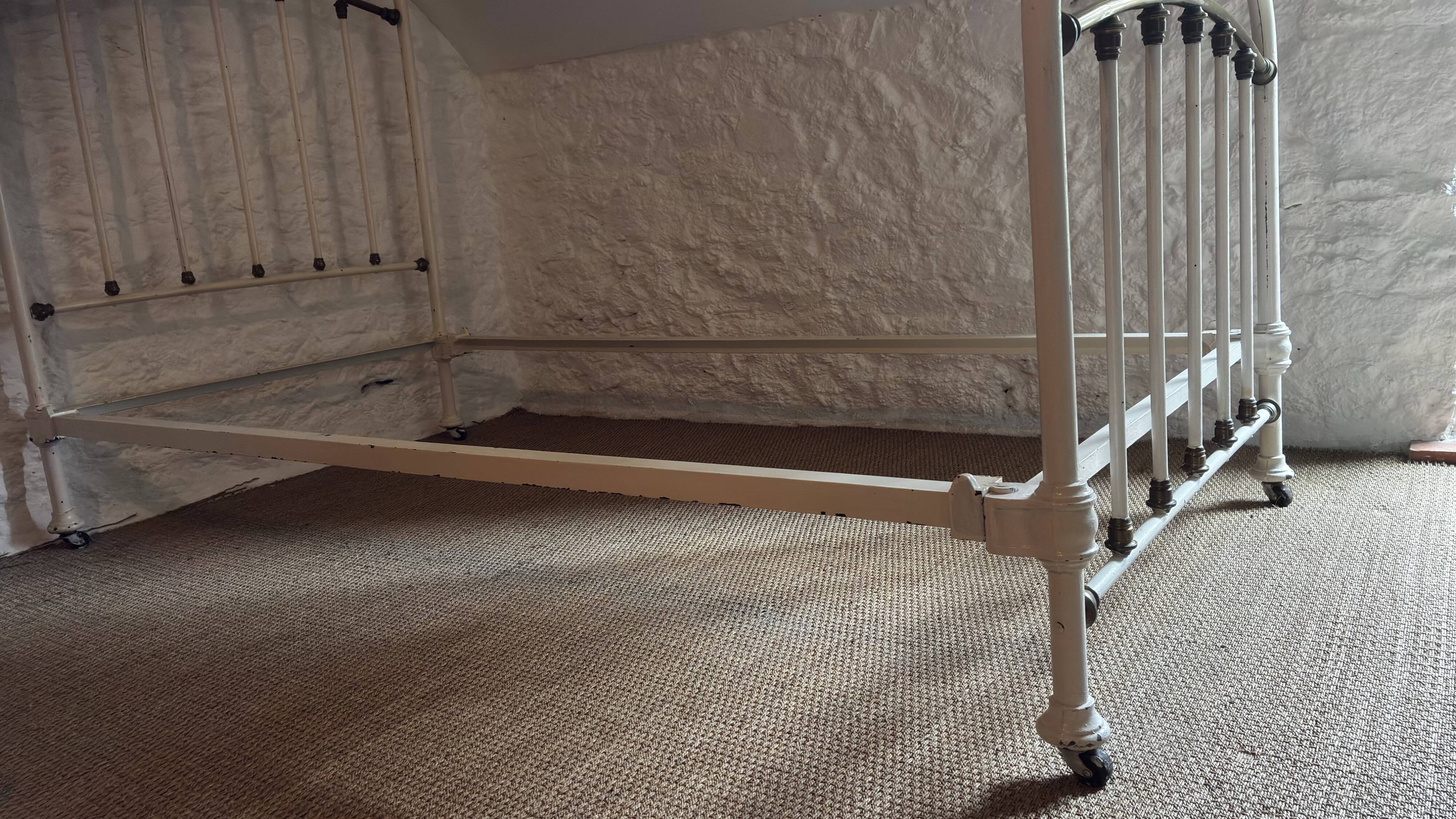 Wrought iron and copper bed, 1900