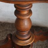 Table pedestal table violin in vintage walnut