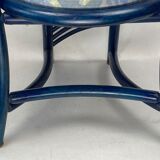 Set of 4 sculptural rattan bamboo dining chairs, Flechtatelier Schütz, Germany 1980s