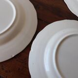 Lot de 10 assiettes anglaises à décor romantique bleu
