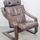 Vintage Armchair in Brown Leather and Bentwood attributed to Coja, 1970s