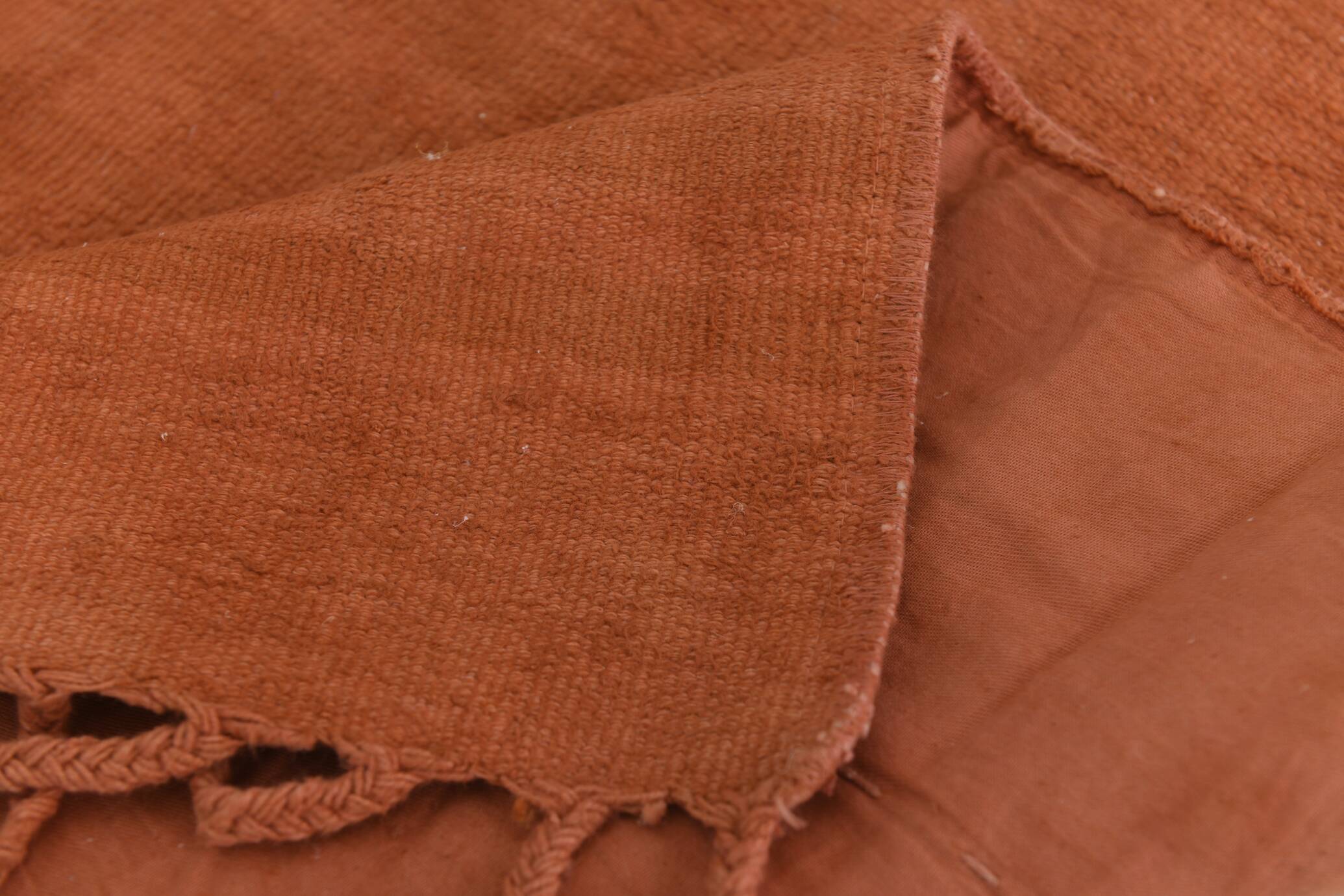 Tapis de couloir vintage orange brun terracotta, 75 x 279 cm