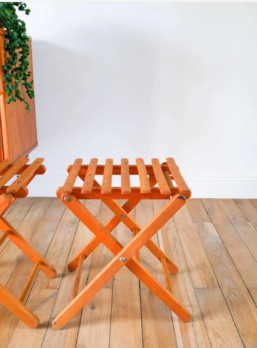 Pair of antique folding stools