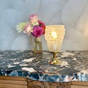 Art Deco lamp with tulip shade, signed ROS