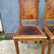 Série de 4 chaises art déco cuir 1925
