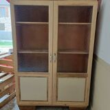 Renovated glass-fronted bookcase