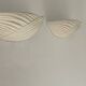 Pair of vintage speckled beige plaster wall lights, France 1970s