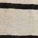 Beige & Black Striped Pattern Vintage Kilim Rug, 74x351 Cm