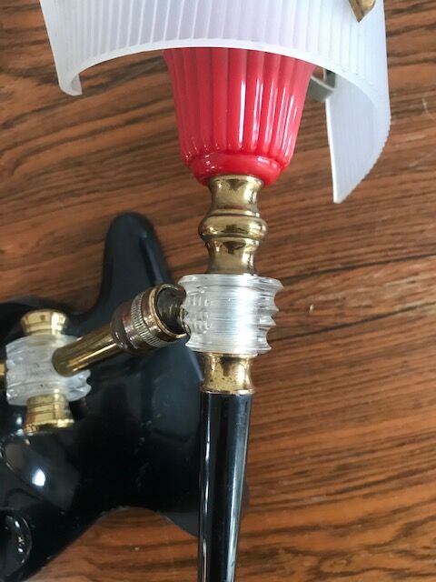 Applique murale flambeaux-tulipe années 50