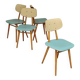 Lot de 4 chaises bois TON Bystrice ( Thonet ) bleu clair , lot 2