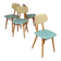Lot de 4 chaises bois TON Bystrice ( Thonet ) bleu clair , lot 2