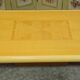 Design coffee table in maple – marquetry top – 1970s vintage style