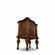 art deco walnut serpentine nightstands, 1920s