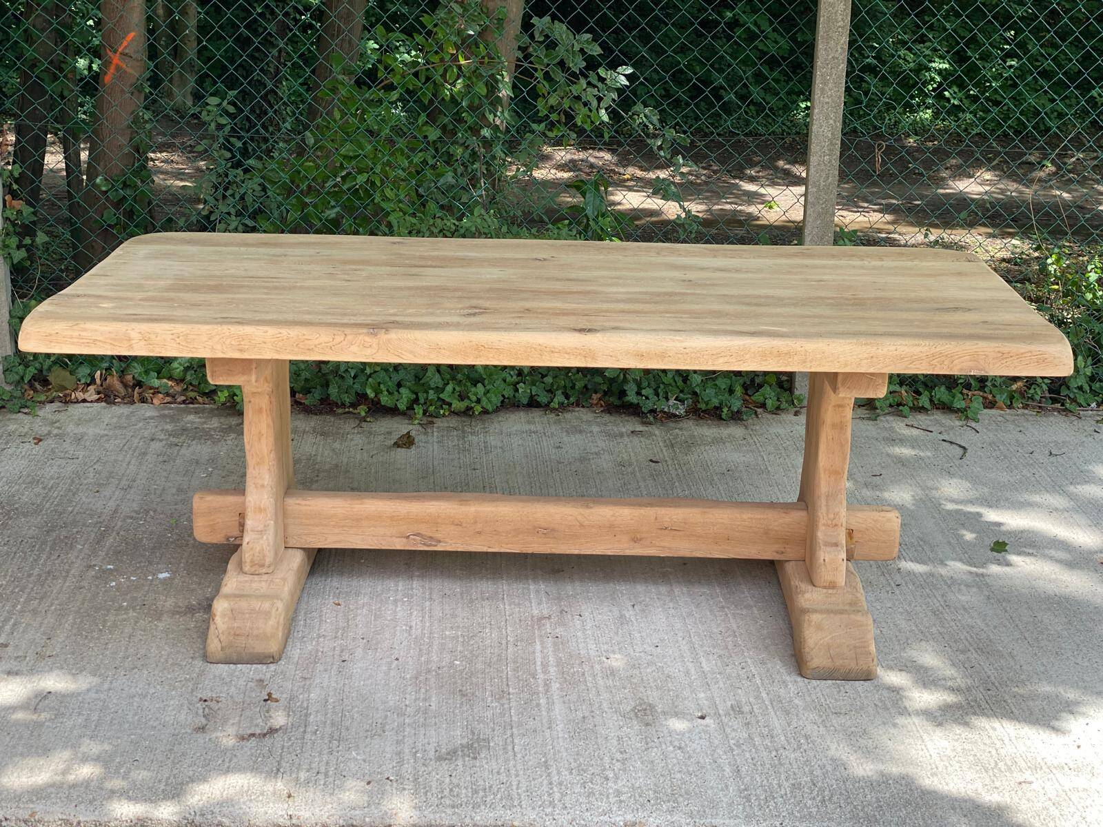 19th century solid oak monastery farmhouse dining table 200cm