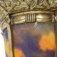 Gilded bronze and blown glass paste chandelier, Muller Frères, Art Deco