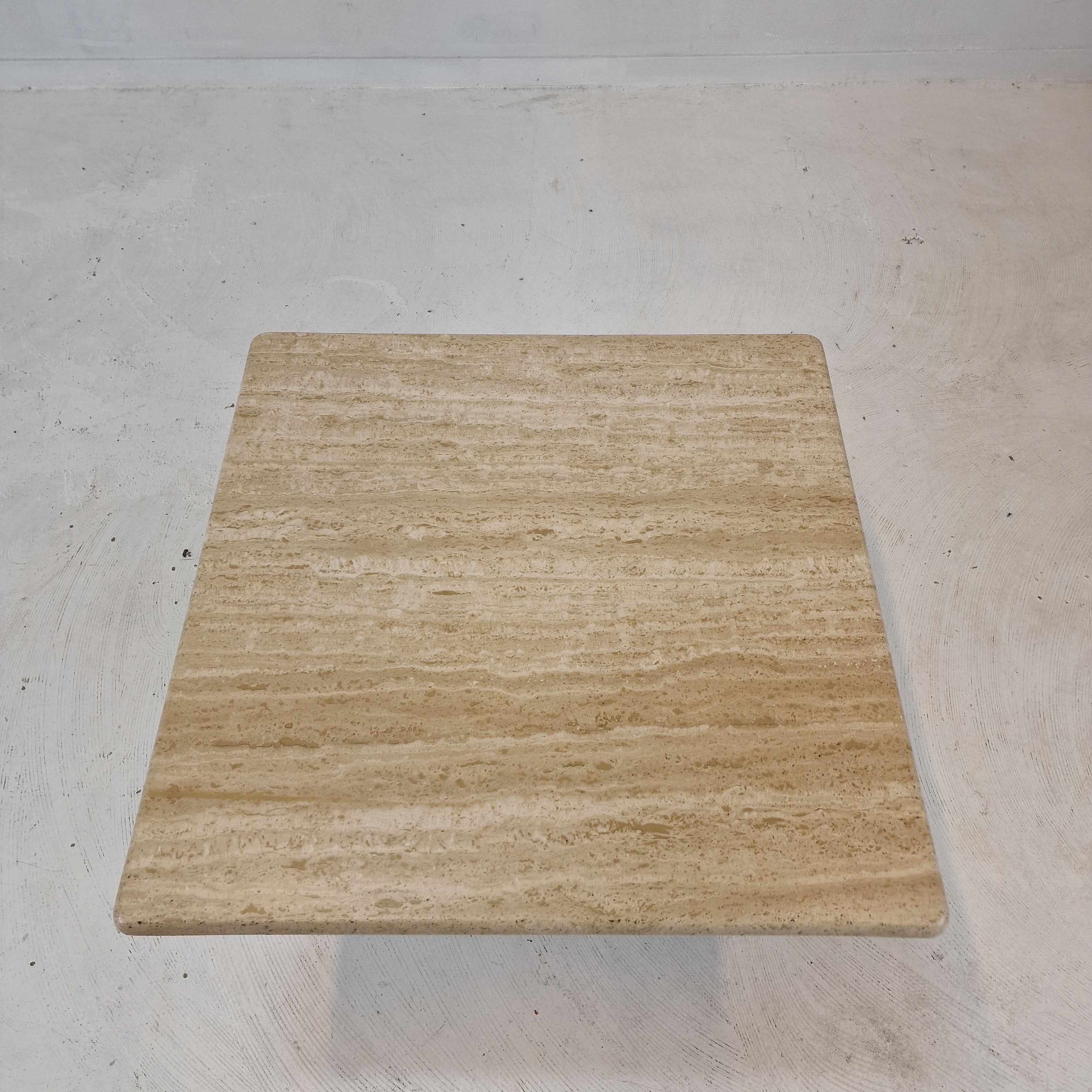 Table basse en travertin, années 1980