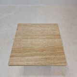 Italian coffee table in travertine, 1980s