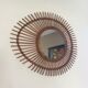 Rattan free-form mirror from the 50s and 60s