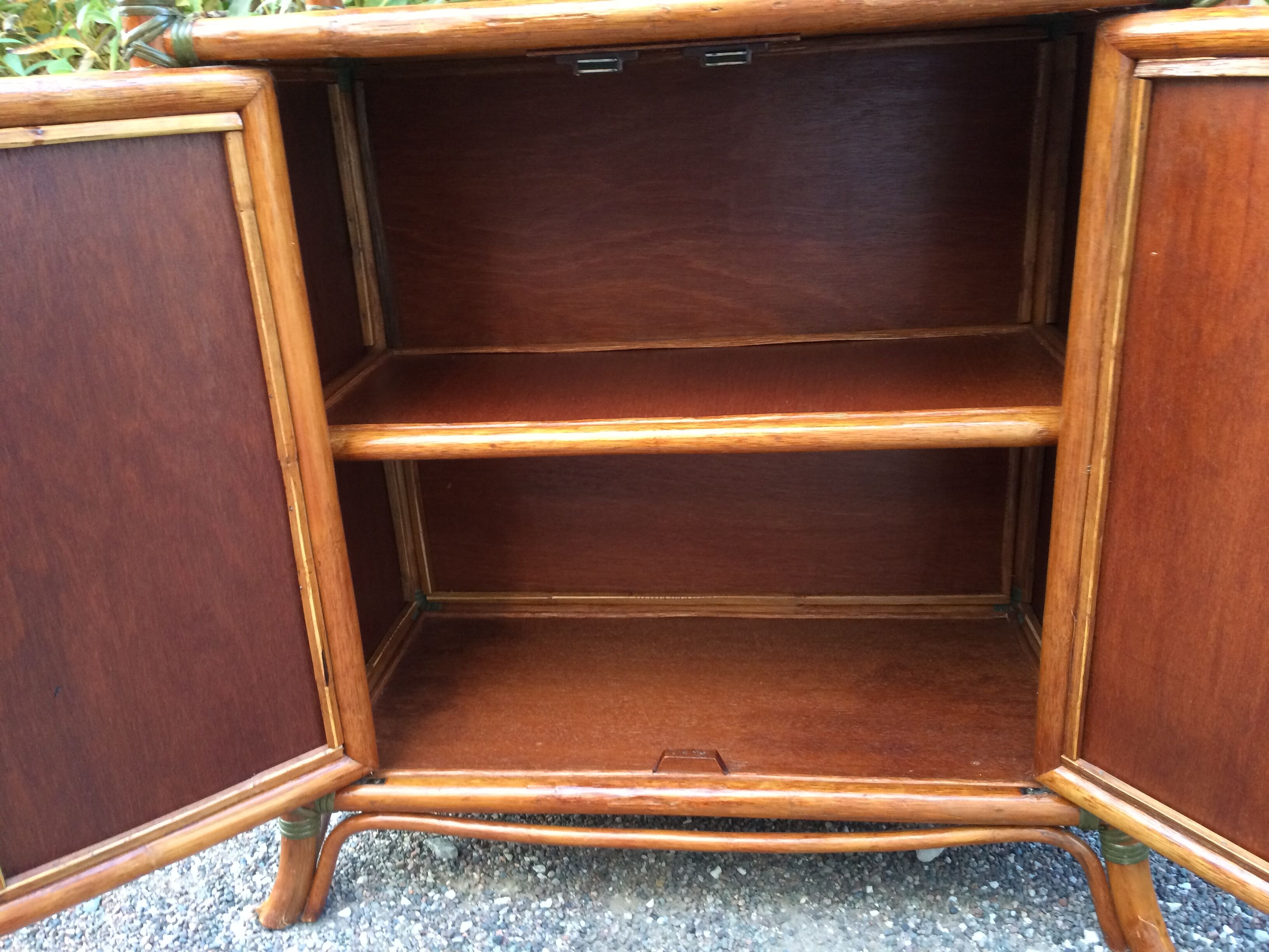 Bamboo and cane shelf