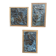 Vintage triptych in repoussé copper Judaïsa - signed