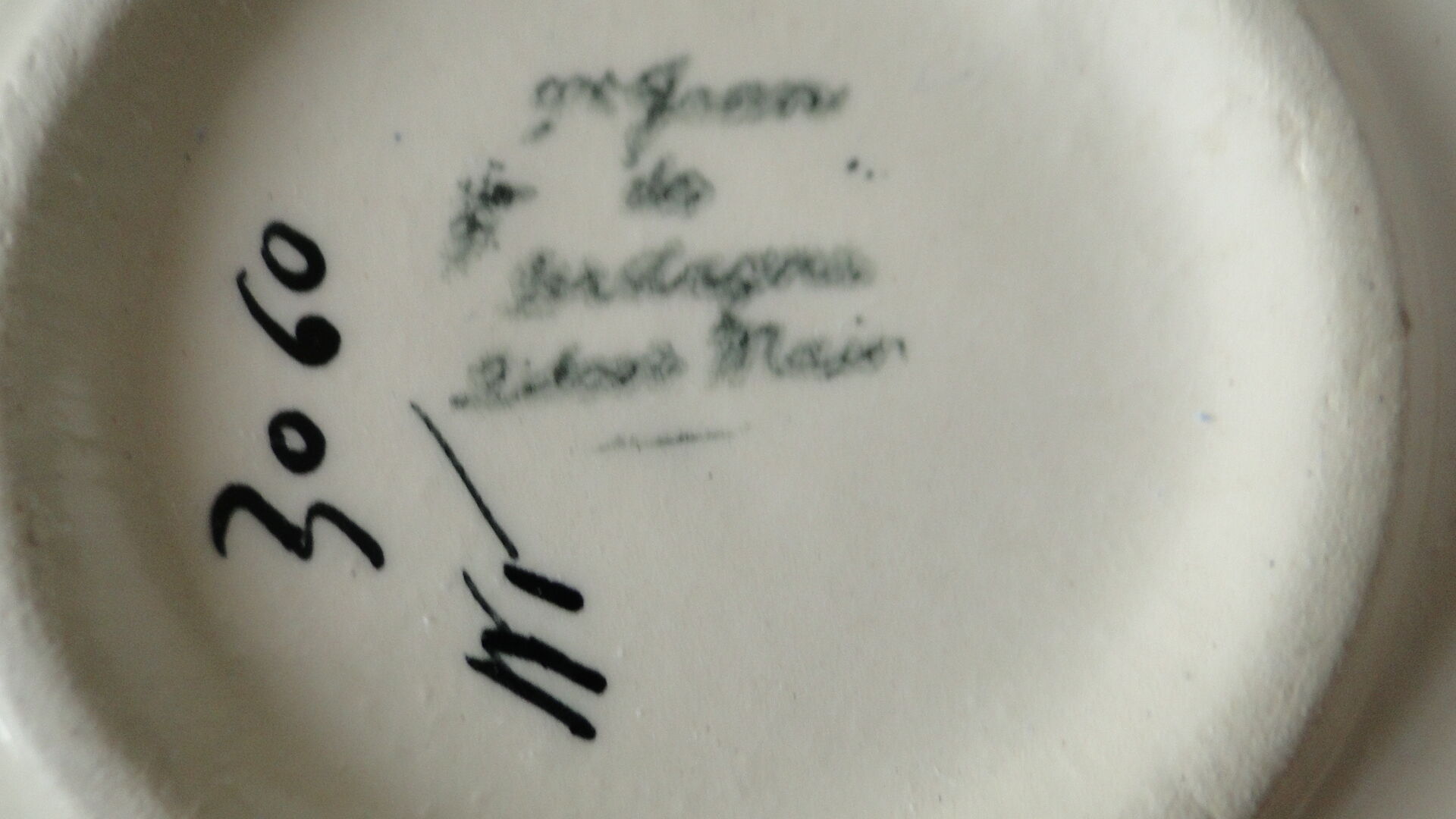 Vintage dish with handles from the 60s, St Jean de Bretagne earthenware factory