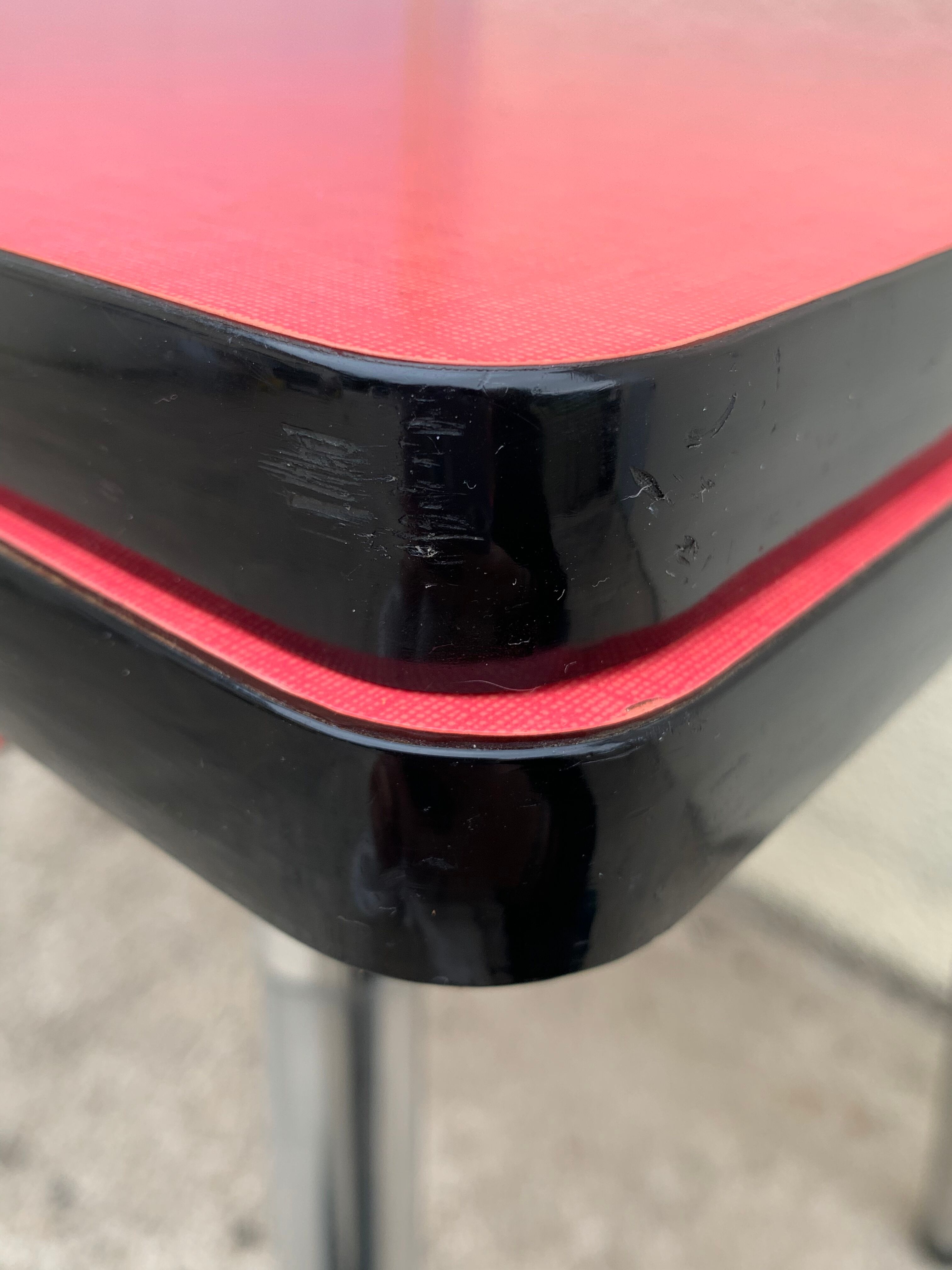 Red Formica table