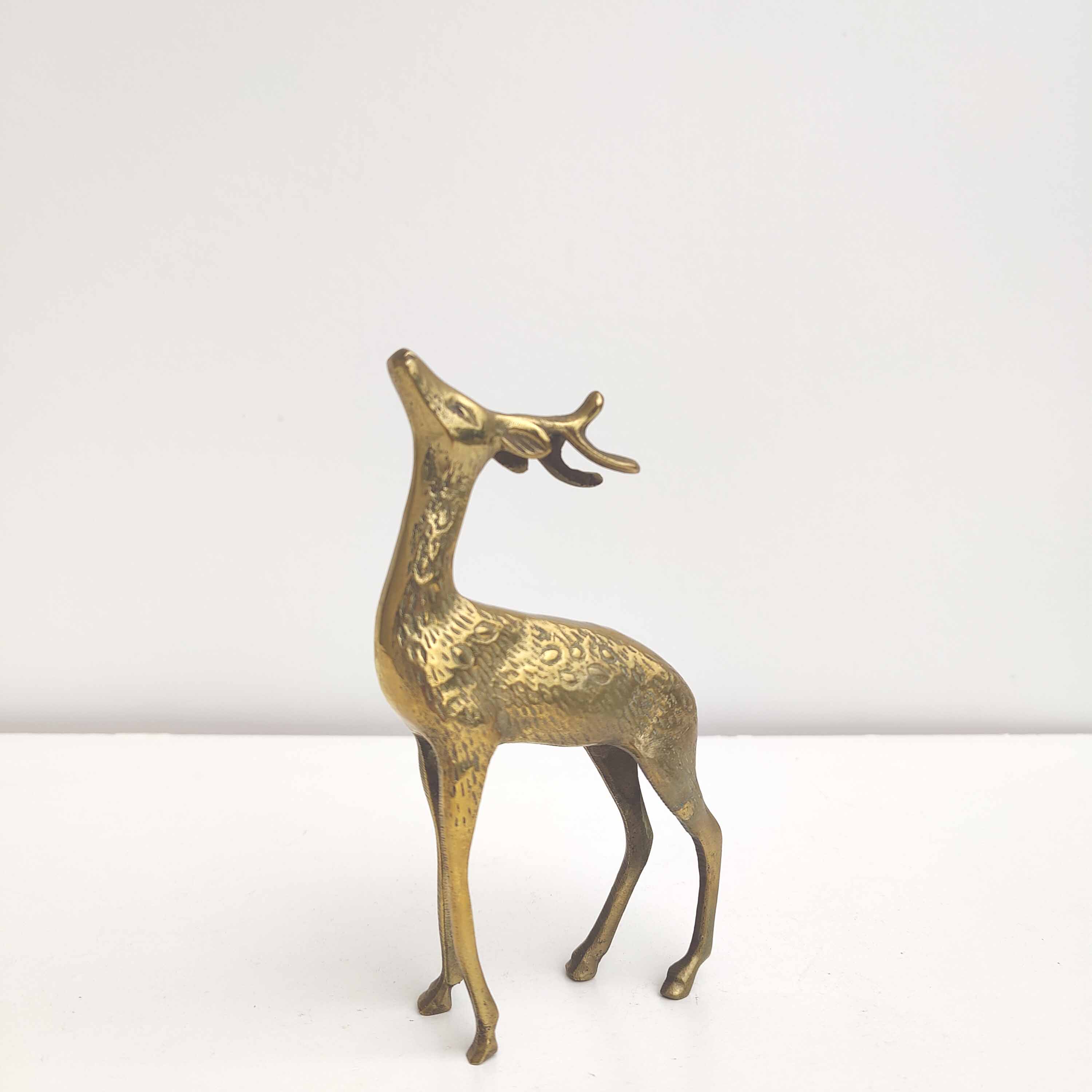 Golden brass deer