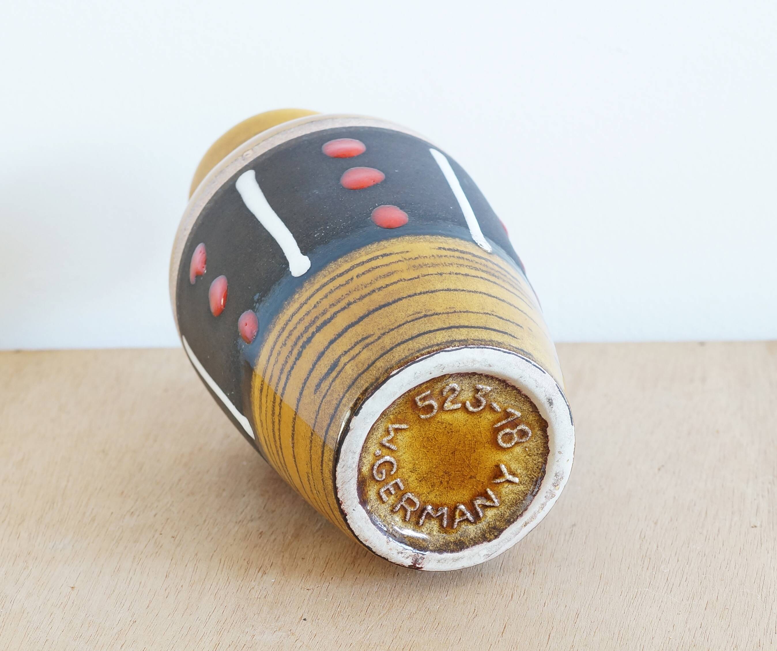 West Germany ceramic vase 1970s