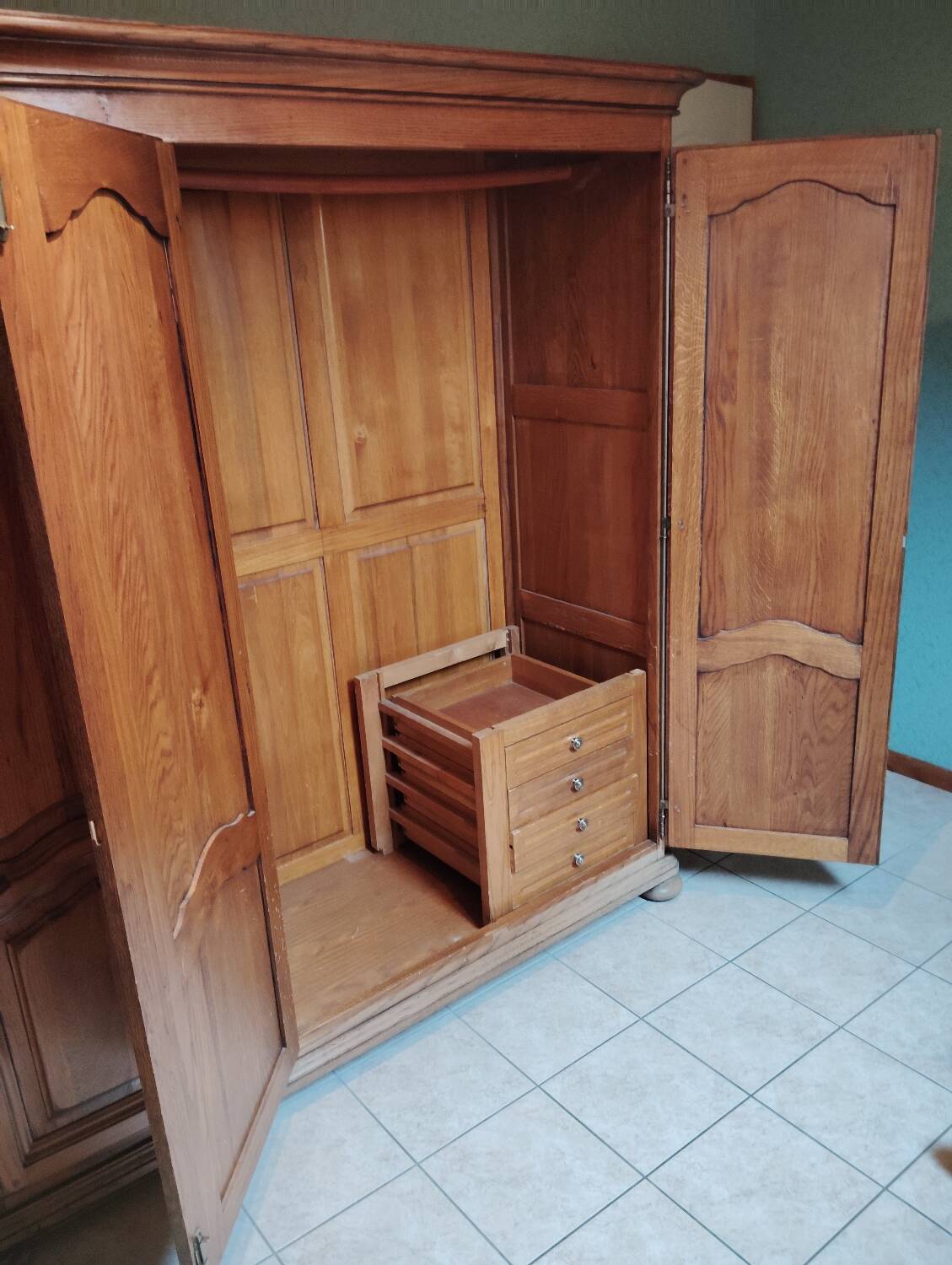 Solid oak wardrobe