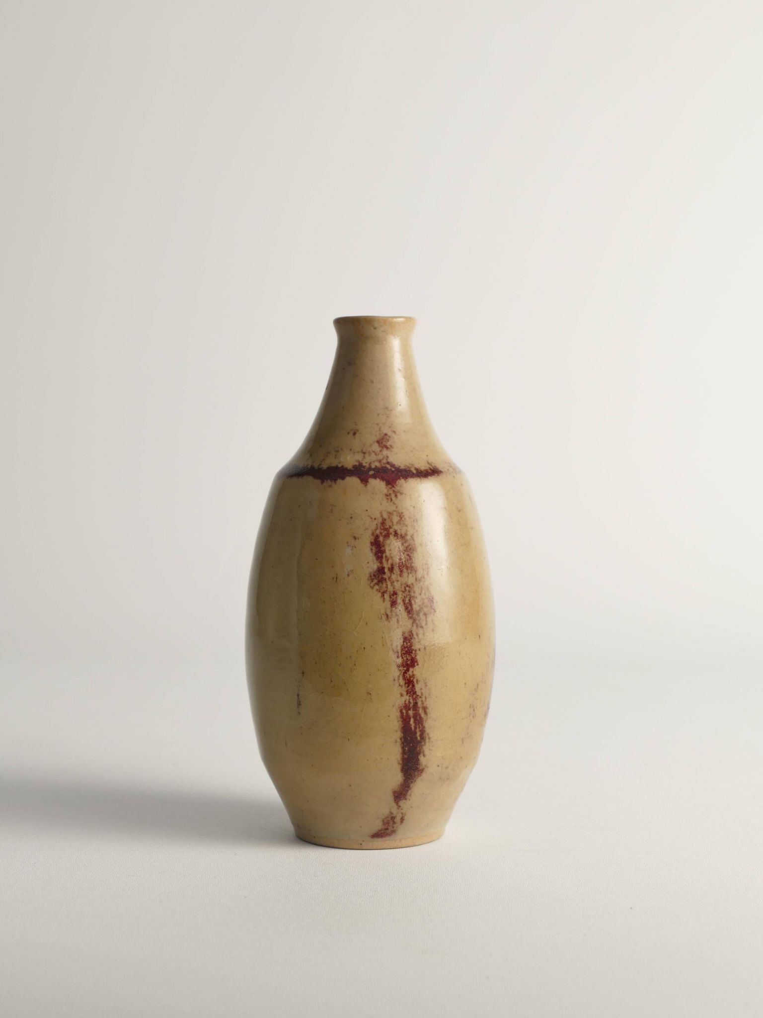 Unique Oxblood Glazed Stoneware Pieces, By Henning Nilsson, Set of 3