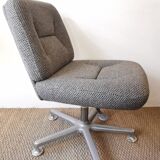 Pair of vintage office chairs heather grey by EUROSIT