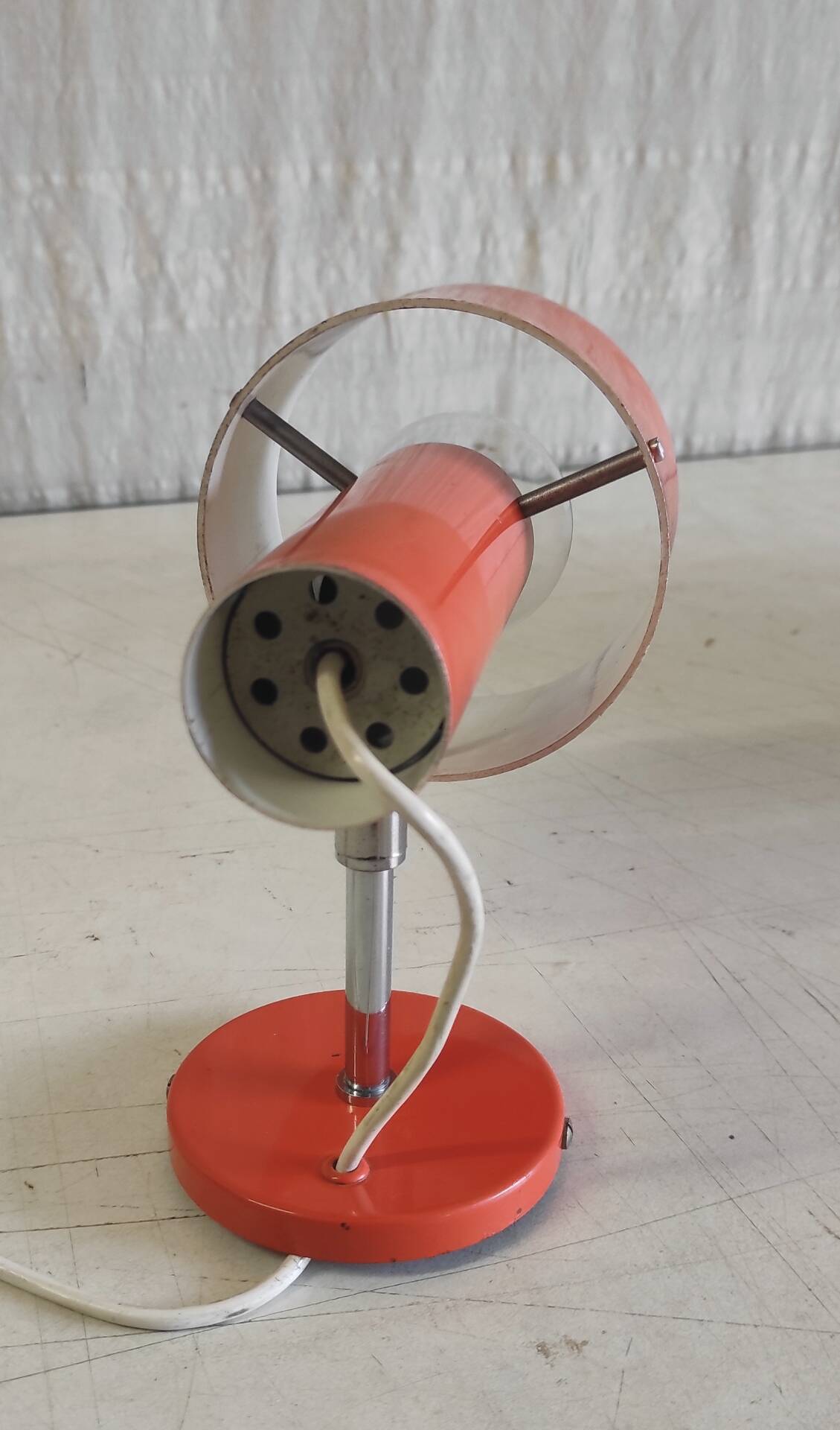 Orange metal wall light by Delmas - 1960s/70s