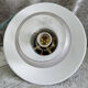 Old enamelled sheet metal suspension with glass cup