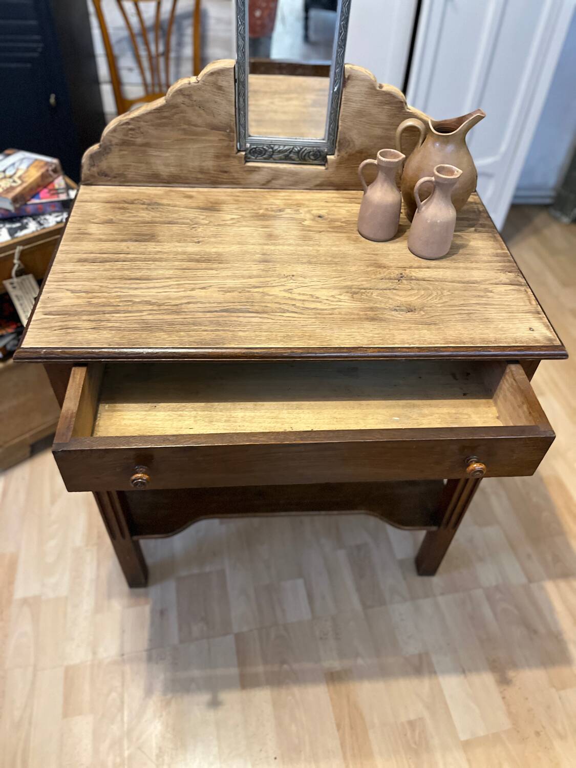 Antique oak dressing table