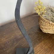Modernist candlestick in wrought iron