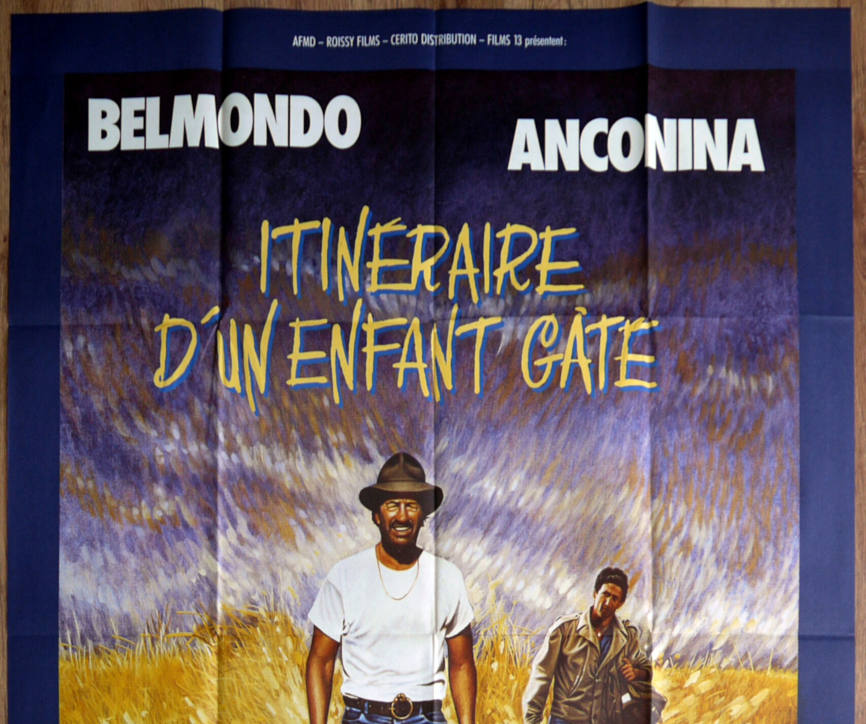 Affiche cinéma originale "Itinéraire d'un enfant gâté" Belmondo, Lelouch