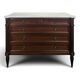 Commode de style Louis XVI en acajou et marbre de carrare