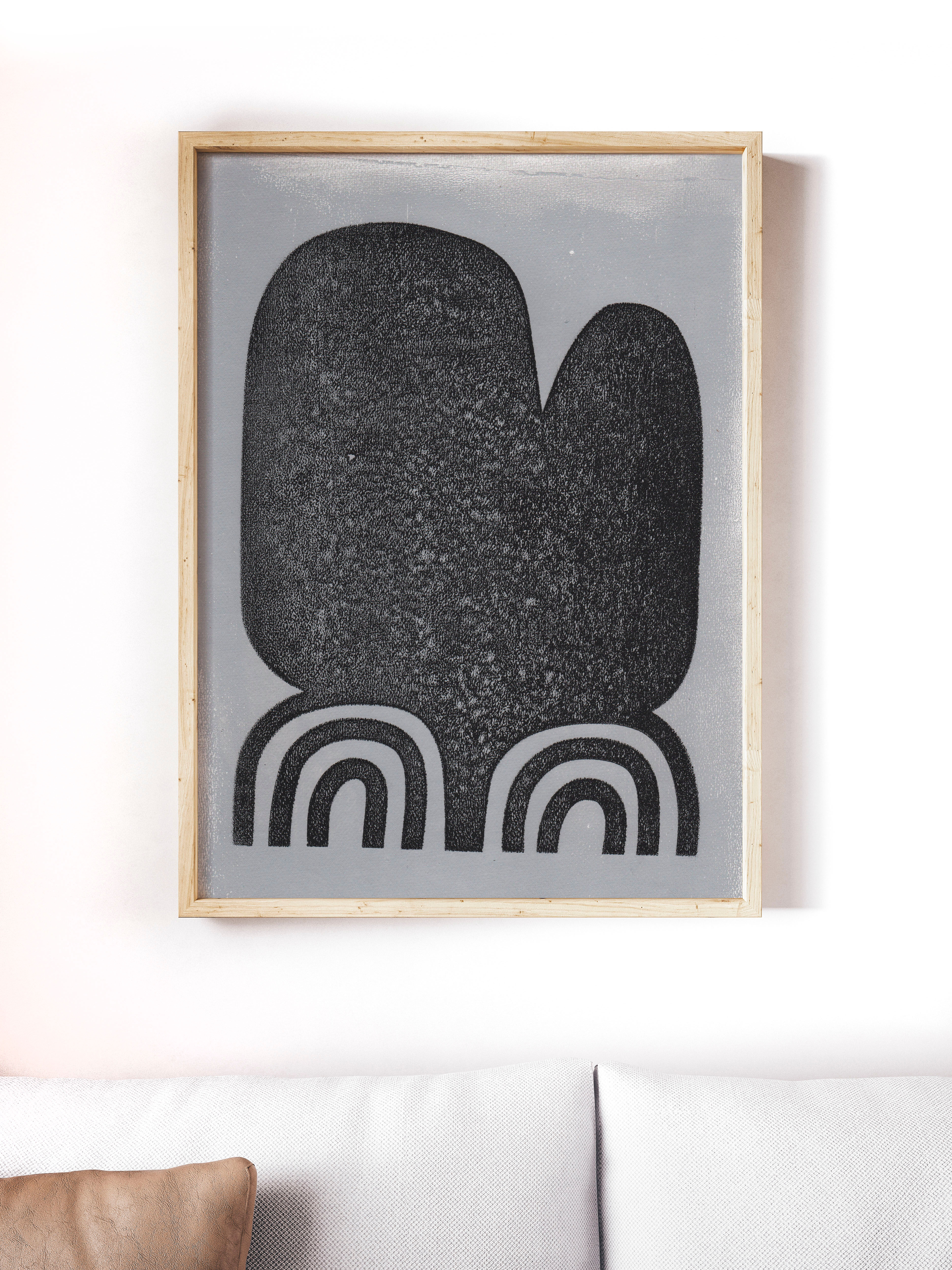 Paint on paper 30x40cm illustration dated and signed without frame S3N3