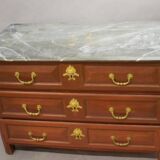 Painted Louis XIV commode with faux marble top.