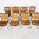 Vintage dining chairs for cidue set of 8, 1970s